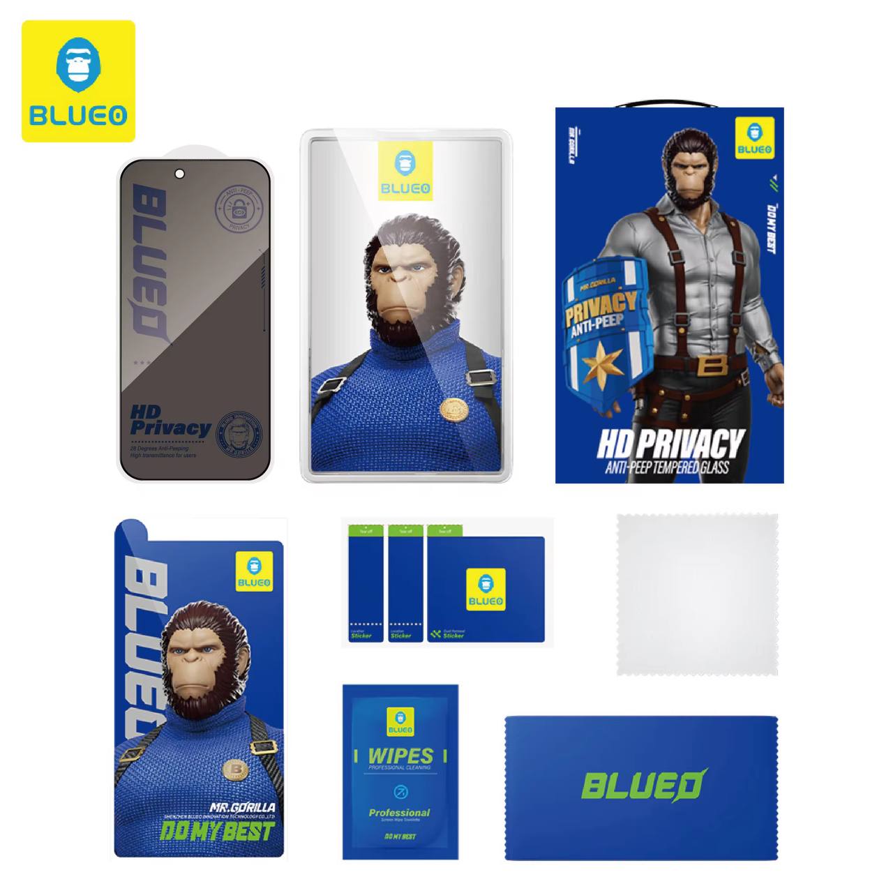 PRIVACY GLASS BLUEO PREMIUM GLASS TEMPERED GLSS FOE IPHONE 17 17PRO 17 PRO MAX