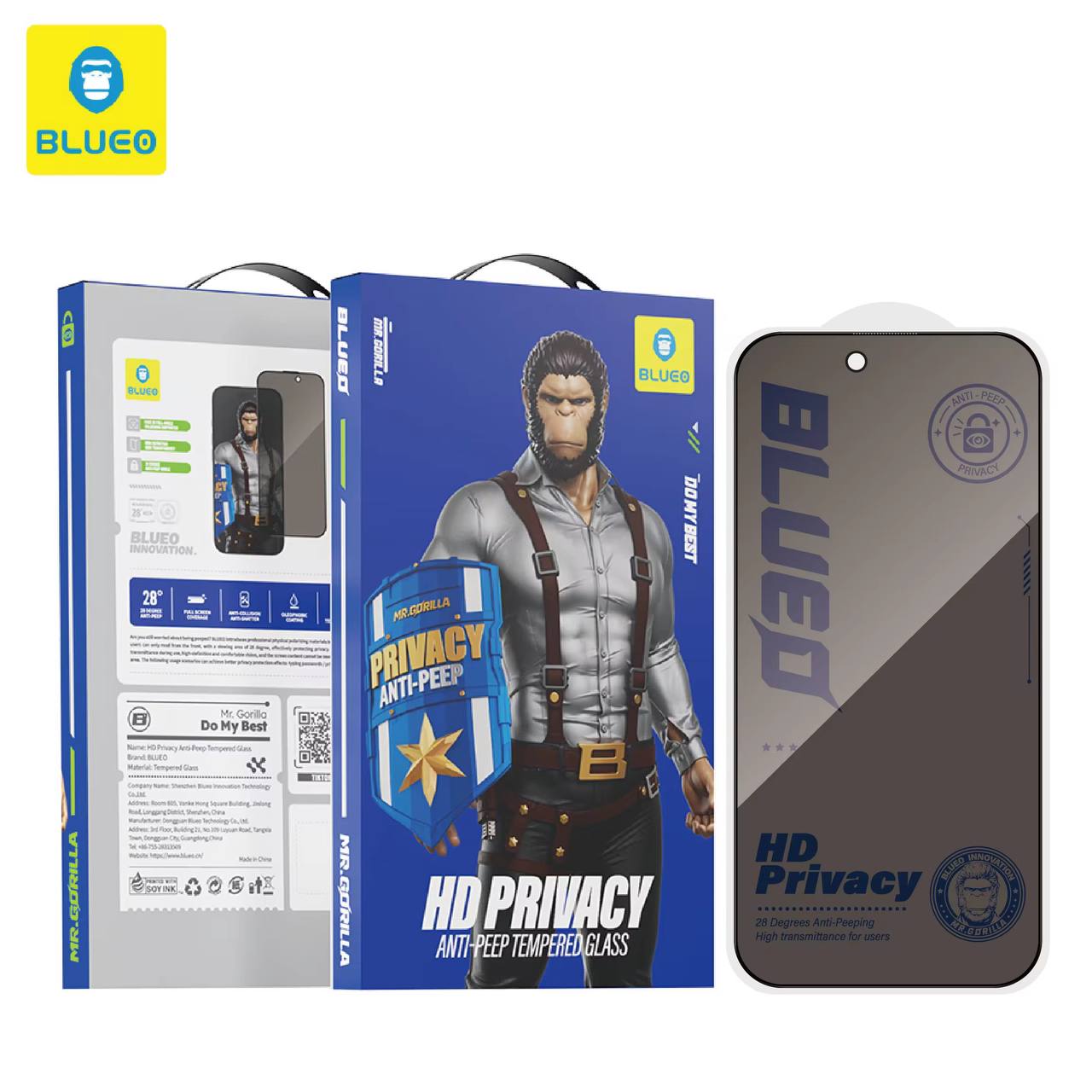 PRIVACY GLASS BLUEO PREMIUM GLASS TEMPERED GLSS FOE IPHONE 17 17PRO 17 PRO MAX