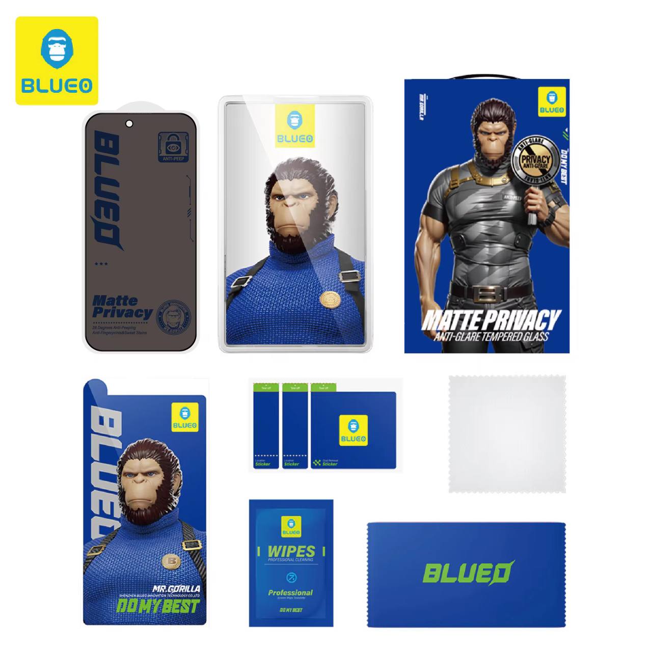 MATTE PRIVACY GLASS BLUEO PREMIUM GLASS TEMPERED GLSS FOE IPHONE 17 17PRO 17 PRO MAX