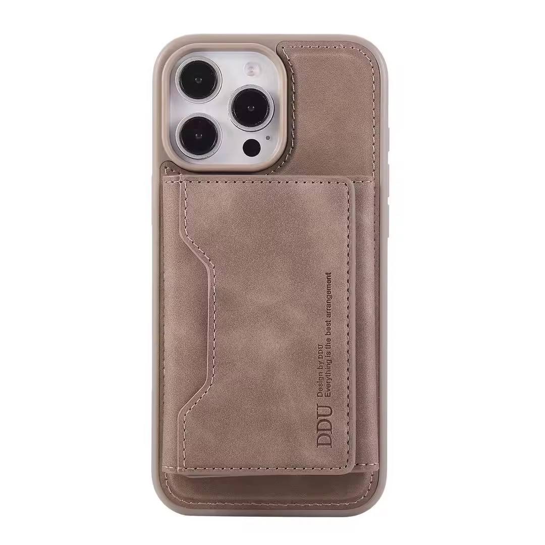 PU Leather Phone Cases Detachable Magnetic Card Holder Wallet Mobile Phone Case Cover for iPhone 13 14 15 16 Pro Max for Samsung S24 S25