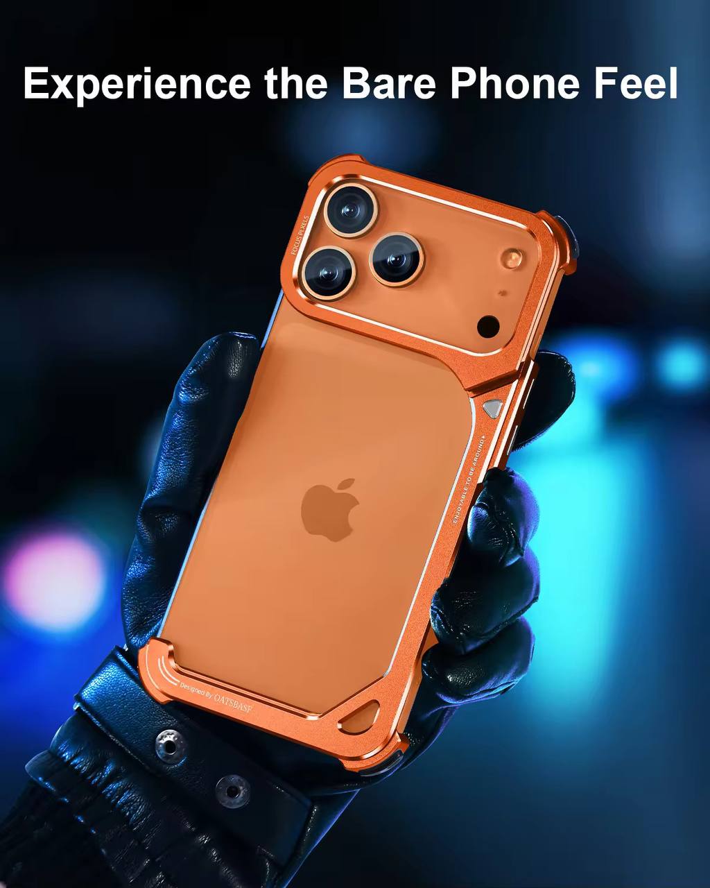 OATSBASF 9 Shaped Phone Case Minimalism Design Excellent Heat Dissipation Seamless Wireless Charging Ultra Light Metal Bumper Case 17 PRO/17 PRO MAX