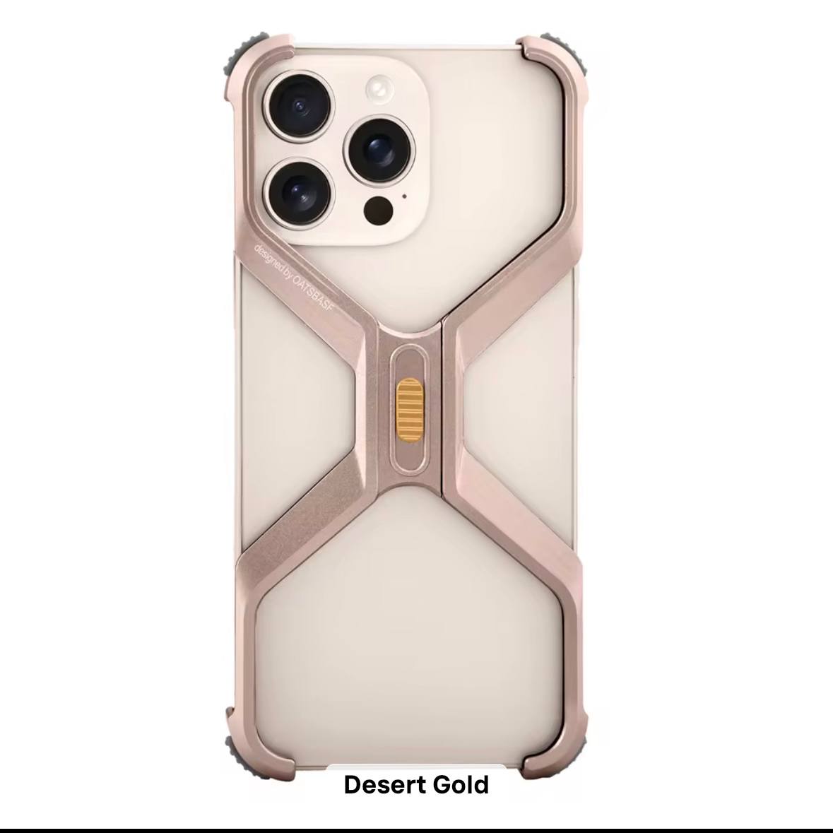 X-Shaped Frameless Shockproof Metal Phone Case foriPhone 16 Pro Max Aluminum Alloy Minimalist Protective Cover for iPhone 16 Pro