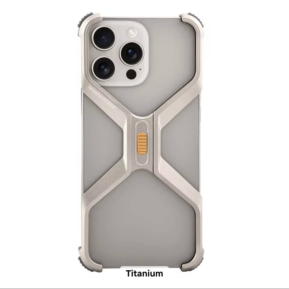 X-Shaped Frameless Shockproof Metal Phone Case foriPhone 16 Pro Max Aluminum Alloy Minimalist Protective Cover for iPhone 16 Pro