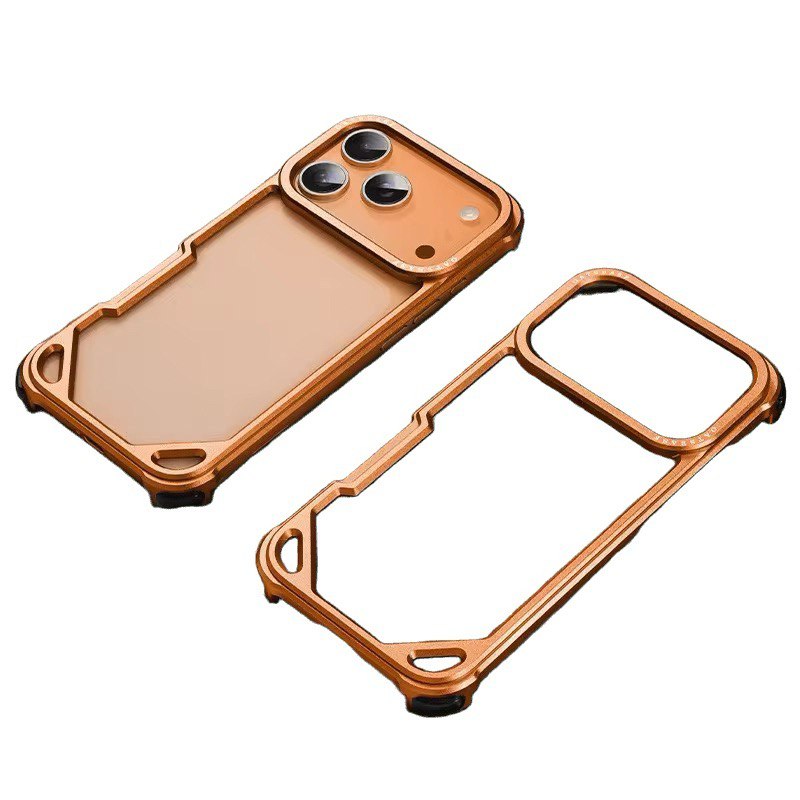 New Arrival Aluminum Alloy Phone Case for iPhone 17 Air Metal Phone Case With True Air Bag Shockproof for iPhone 17 Pro Max