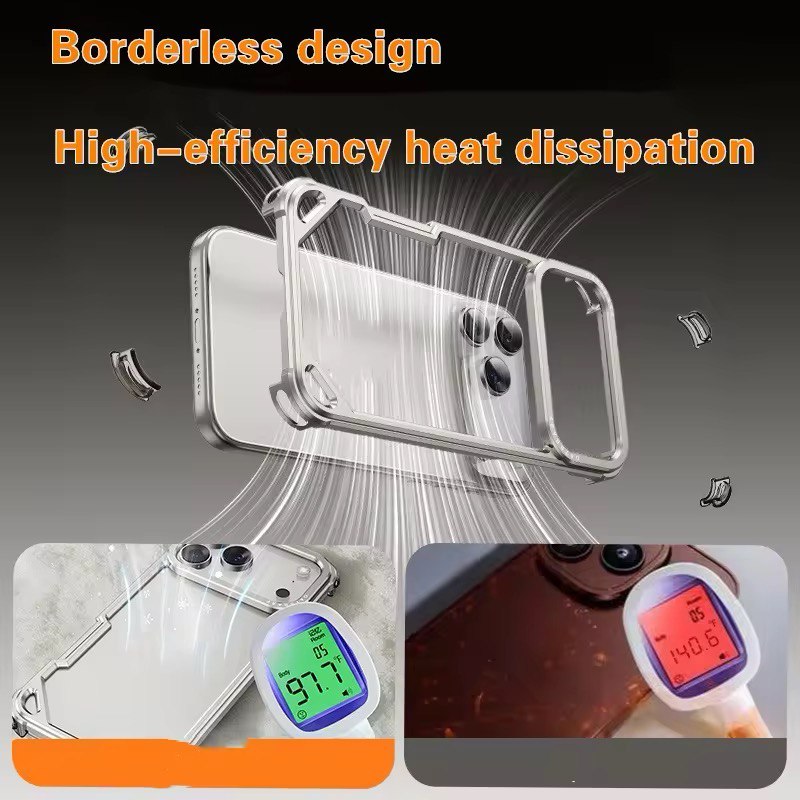 New Arrival Aluminum Alloy Phone Case for iPhone 17 Air Metal Phone Case With True Air Bag Shockproof for iPhone 17 Pro Max
