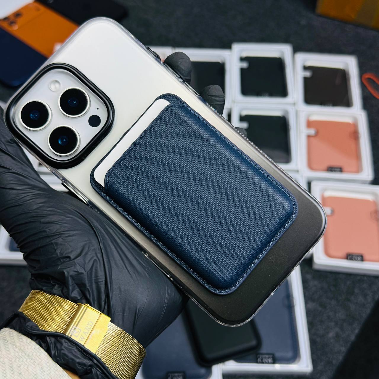 Knit Fabric Minimalist Shockproof for iPhone Card Holder