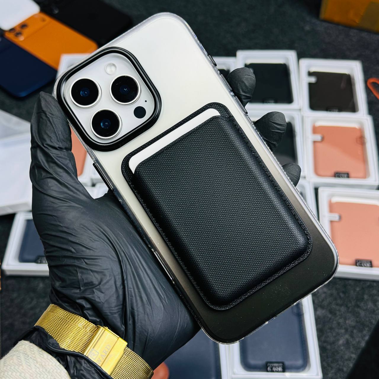 Knit Fabric Minimalist Shockproof for iPhone Card Holder