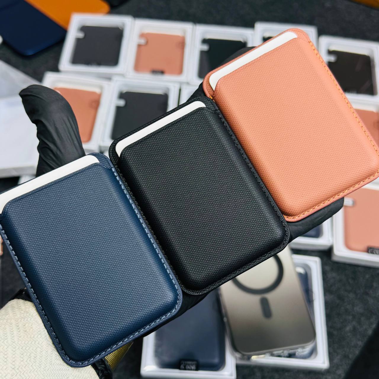 Knit Fabric Minimalist Shockproof for iPhone Card Holder