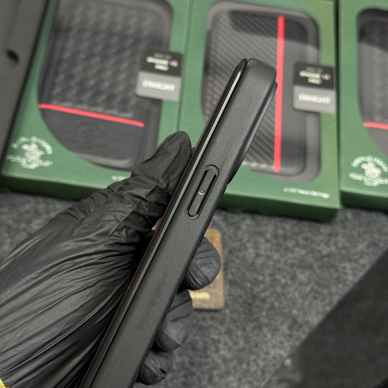 POLO Fabric Textile PU Leather Phone Case Protective Cover for IPhone15 Mobile Phone Cases