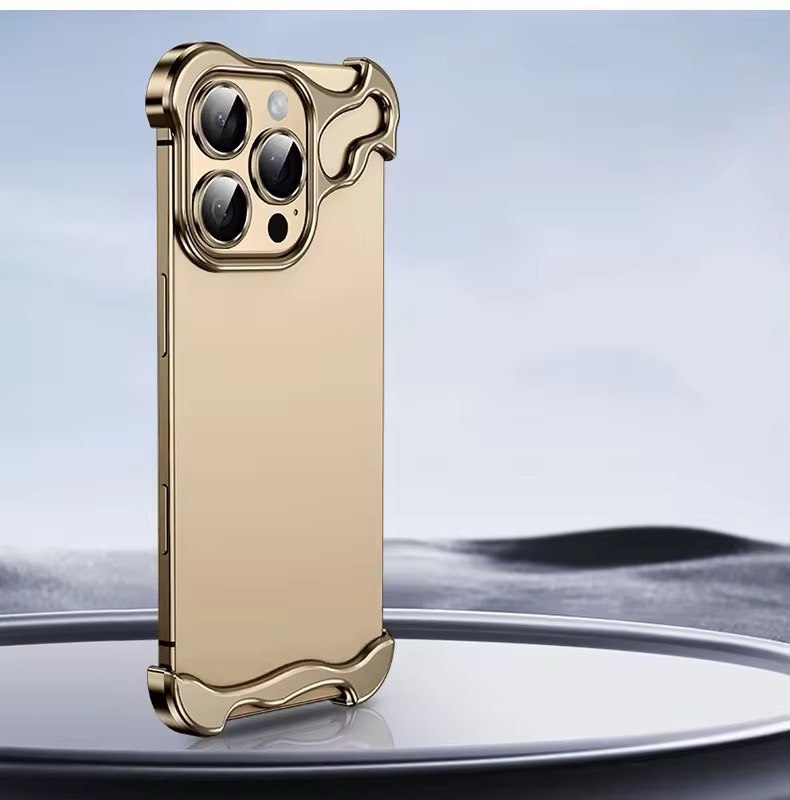 Luxury With Lens Protector Corner Pad Metal Case for iPhone 17 Pro Max Shockproof Phone Cover on for iPhone 13 14 15 16 17air