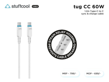 tug C-C 60W (3A) 1.2M Type-c to c Cable stuffcool