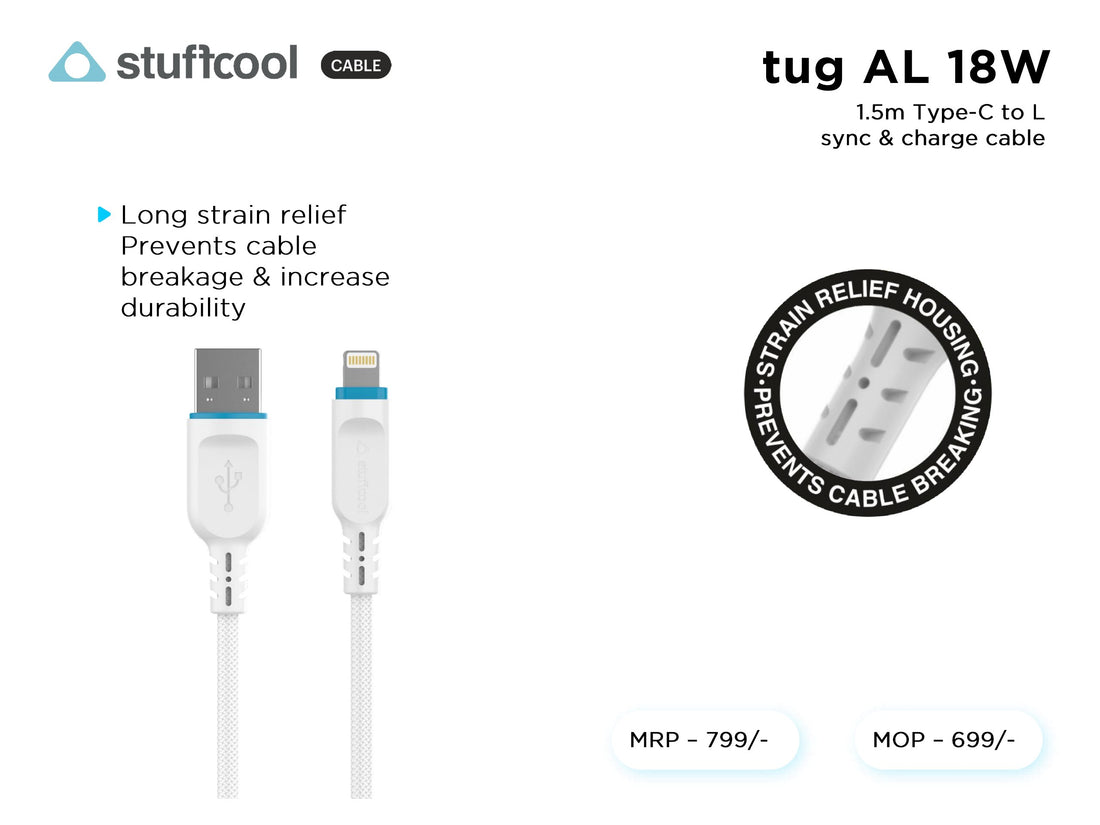 tug A-L 1.5M USB-A to Lightning  cable stuffcool