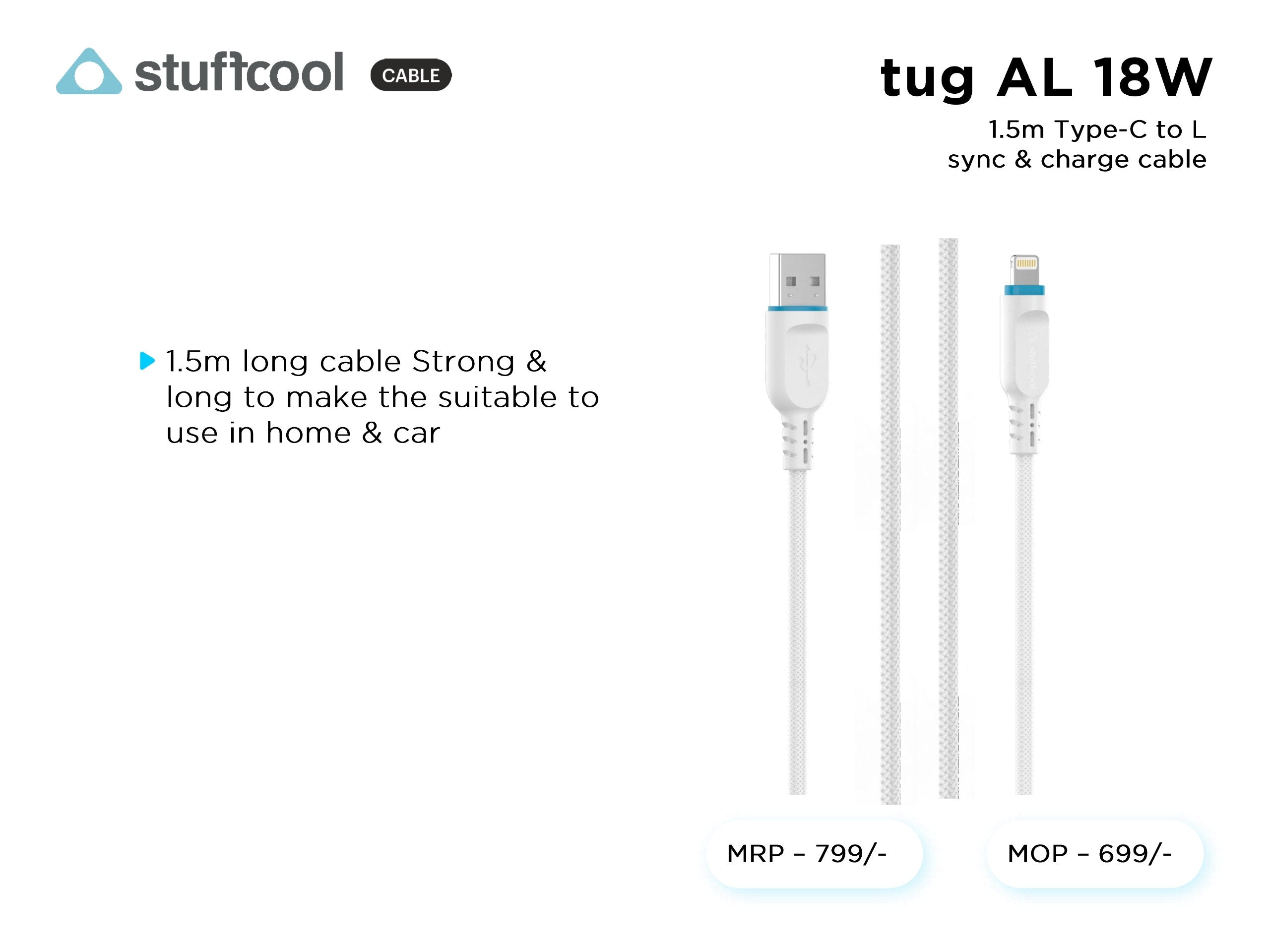 tug A-L 1.5M USB-A to Lightning  cable stuffcool