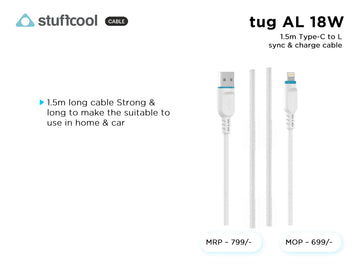 tug A-L 1.5M USB-A to Lightning  cable stuffcool