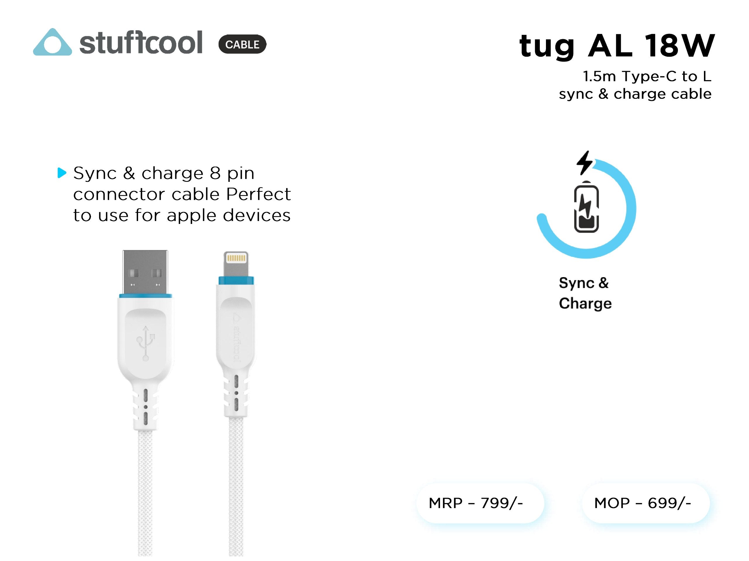 tug A-L 1.5M USB-A to Lightning  cable stuffcool